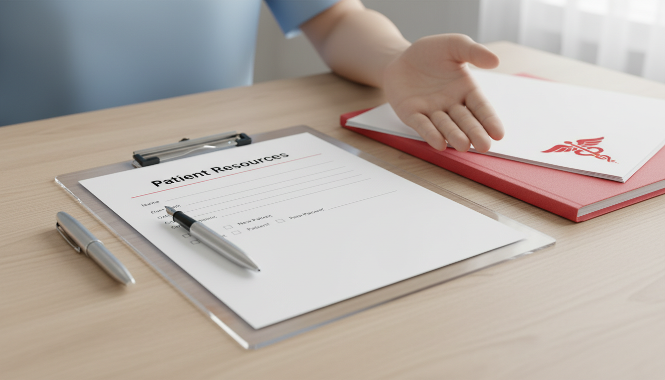 Patient form and clipboard